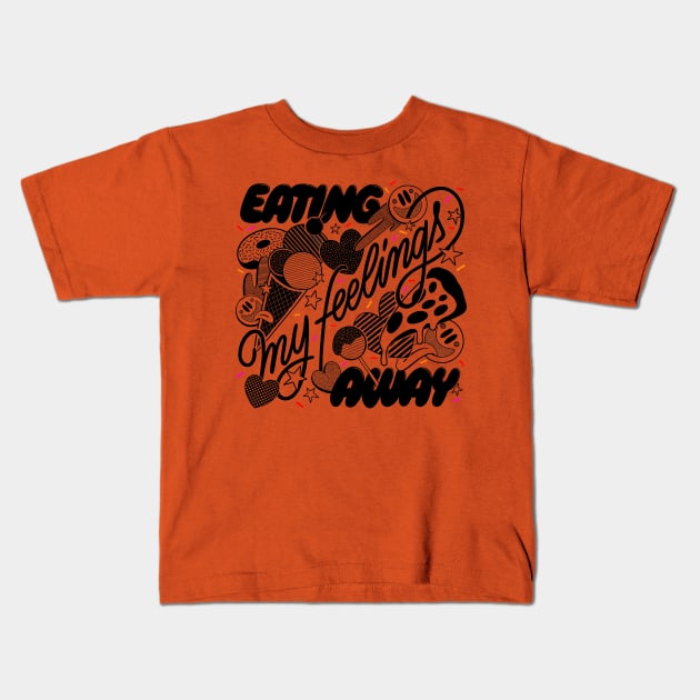 Eating Away Kids T-Shirt by MelCerri